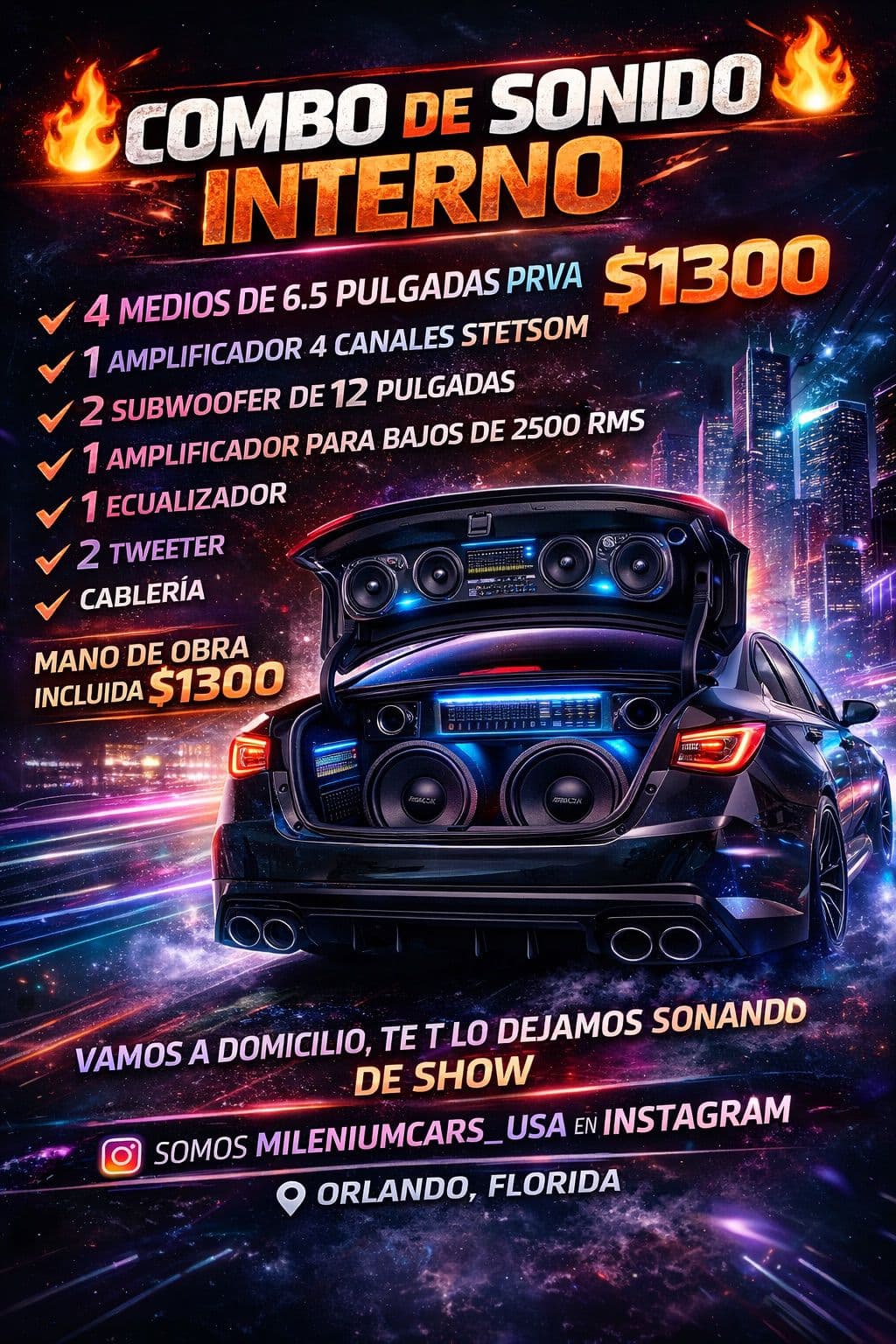 Interior sound combo 1300