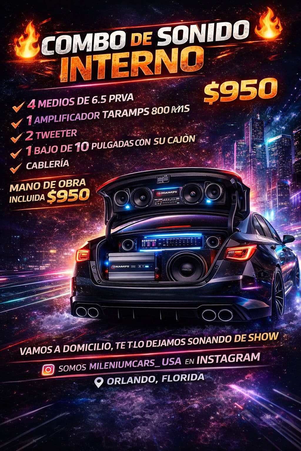 Interior sound combo 950